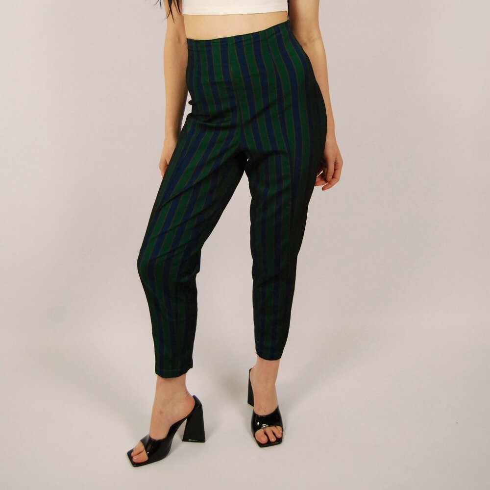 Marithe + Francois Girbaud Pants (M) vintage 80s green high waisted skinny fit
